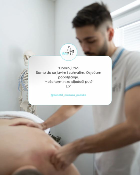 Instagram objava: Patrick tijekom masaže leđa